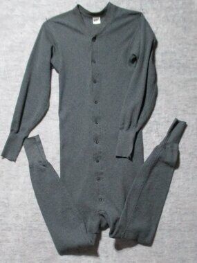 Stanfields One Piece Longjohns Chest 38-42 Cotton/Poly Union Suit Lg